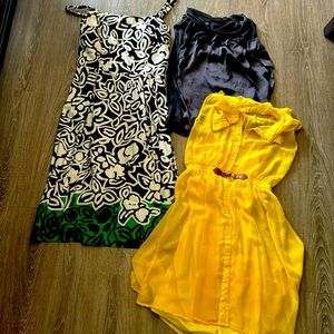 Three piece bundle just for you two dresses and one top by loft